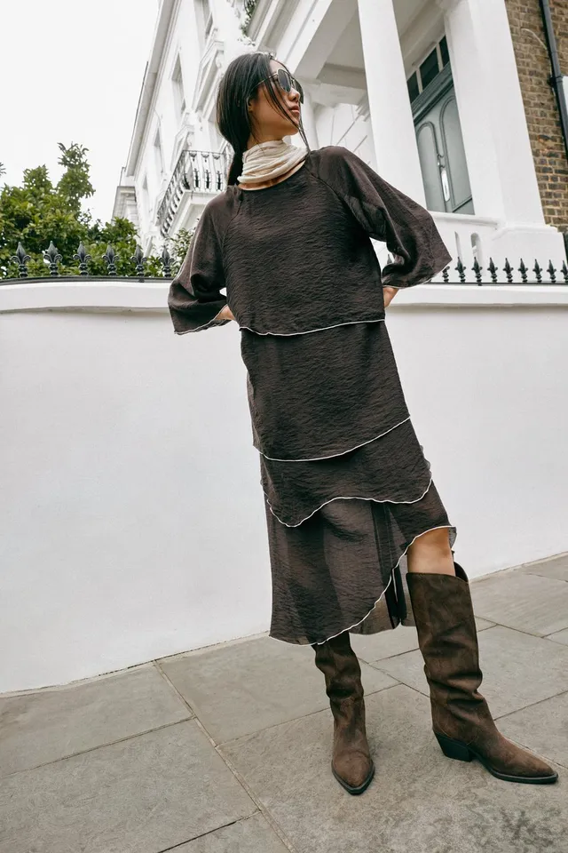 RUFFLED MIDI DRESS – image 2