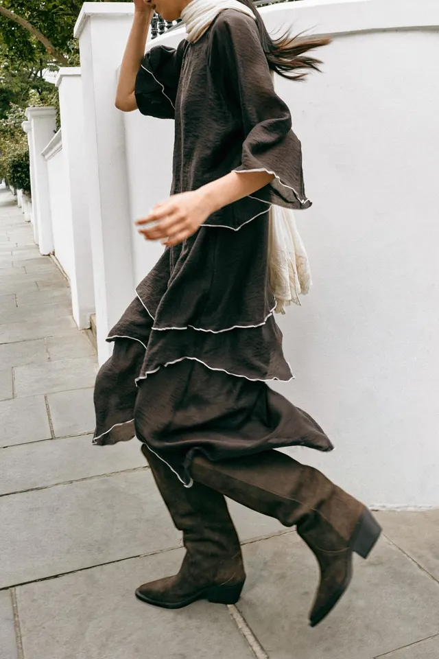 RUFFLED MIDI DRESS – image 4