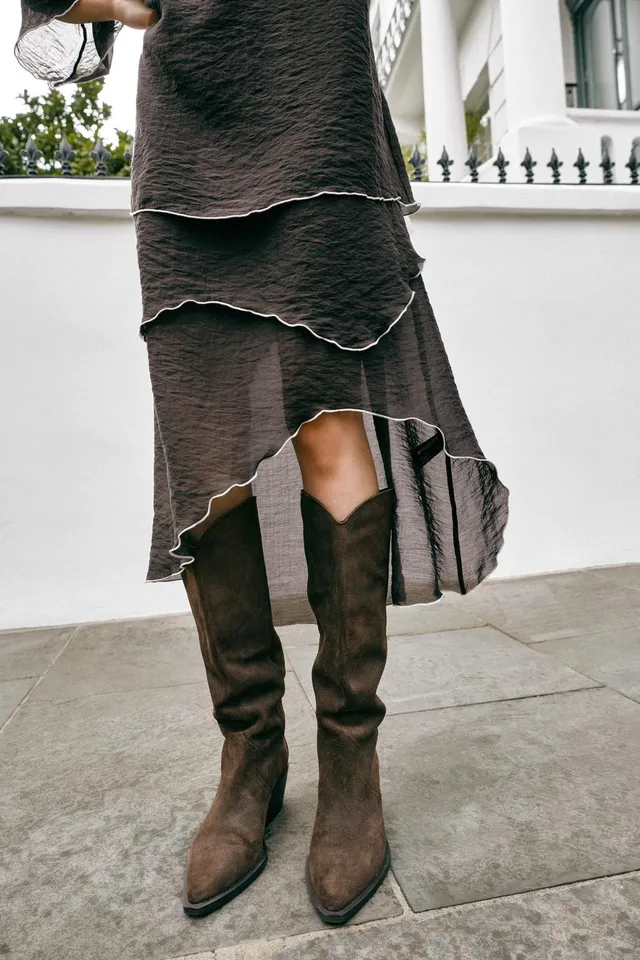 RUFFLED MIDI DRESS – image 5