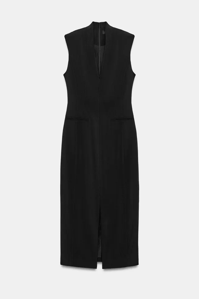 MIDI DRESS WITH SLEEVELESS DESIGN – image 6