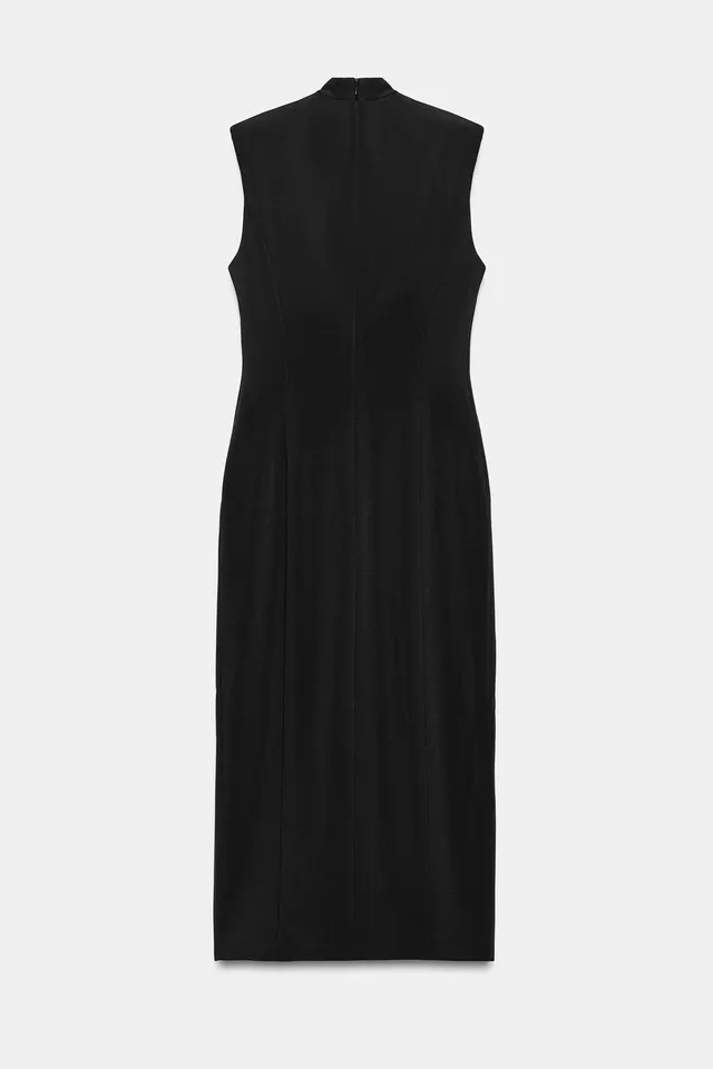 MIDI DRESS WITH SLEEVELESS DESIGN – image 7