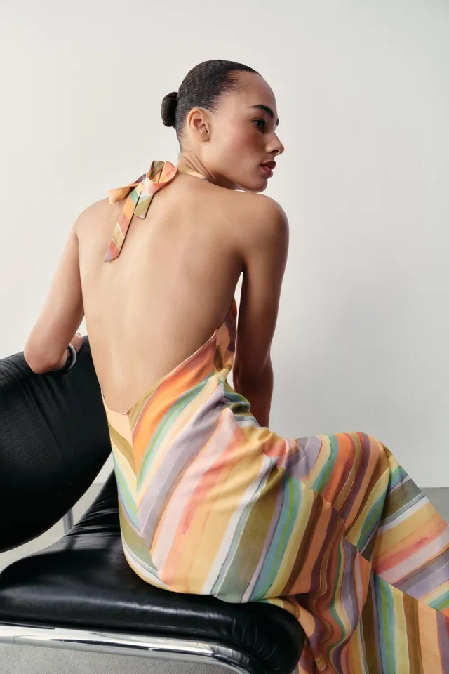 STRIPED LONG DRESS – image 3