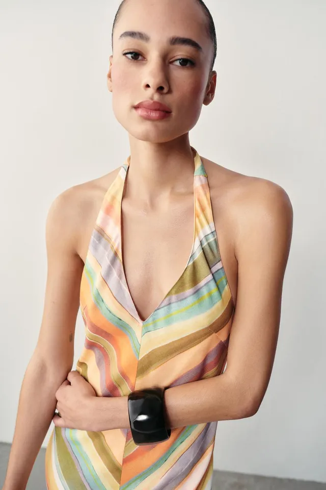 STRIPED LONG DRESS – image 4
