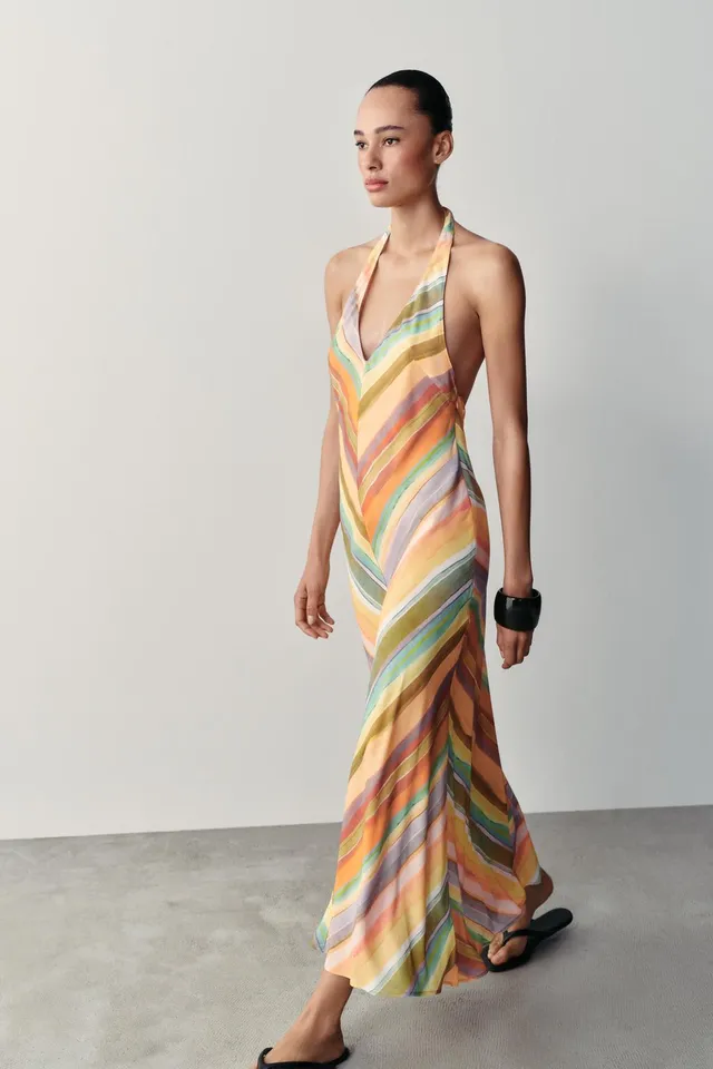 STRIPED LONG DRESS – image 5