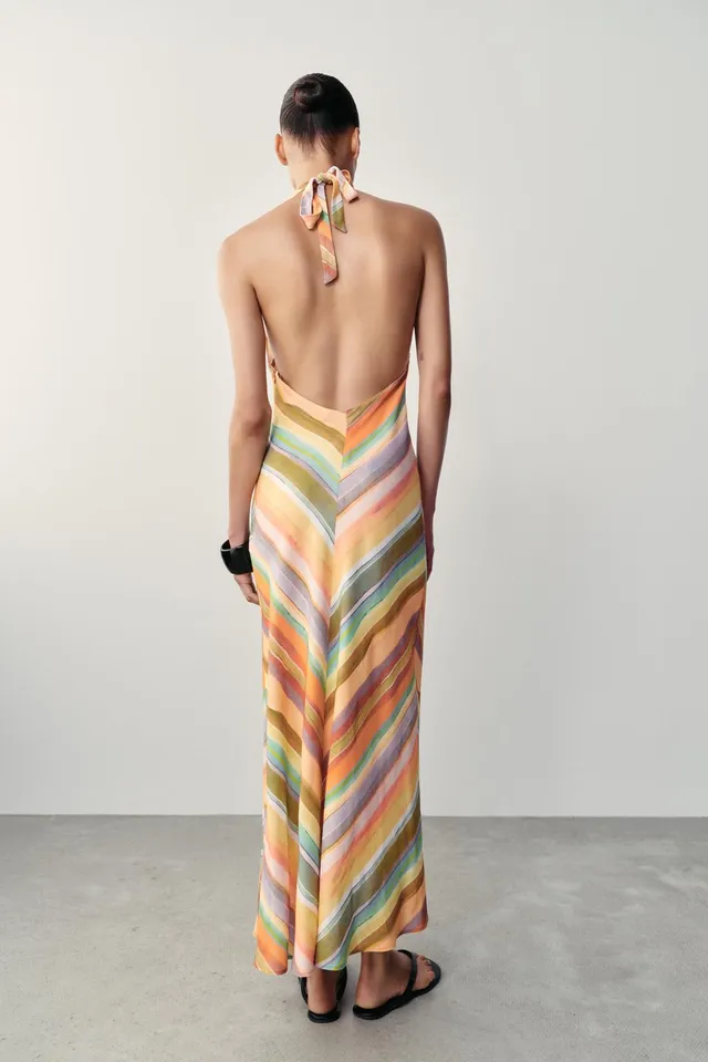 STRIPED LONG DRESS – image 7