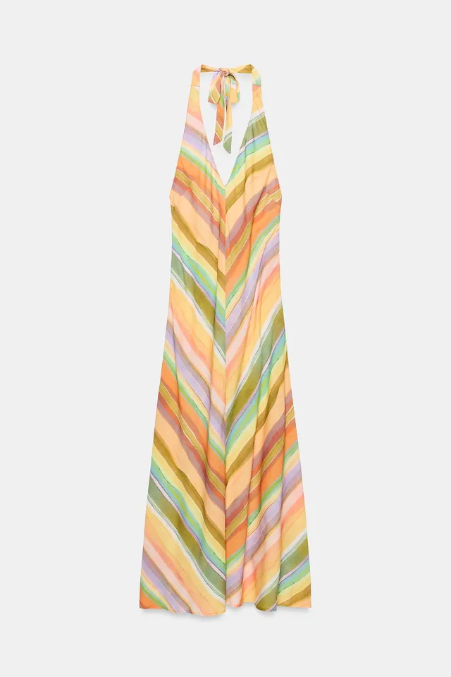 STRIPED LONG DRESS – image 8