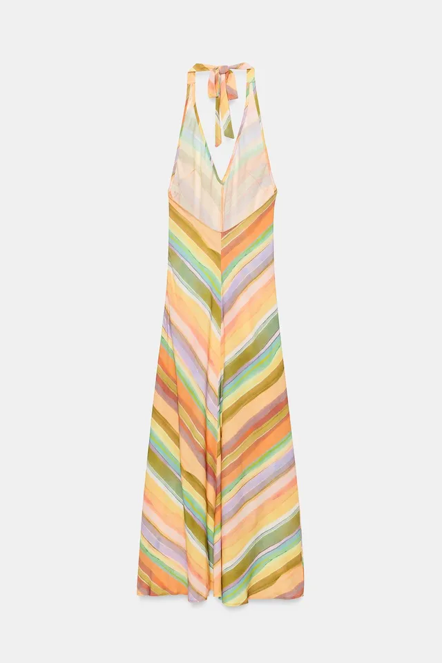 STRIPED LONG DRESS – image 9
