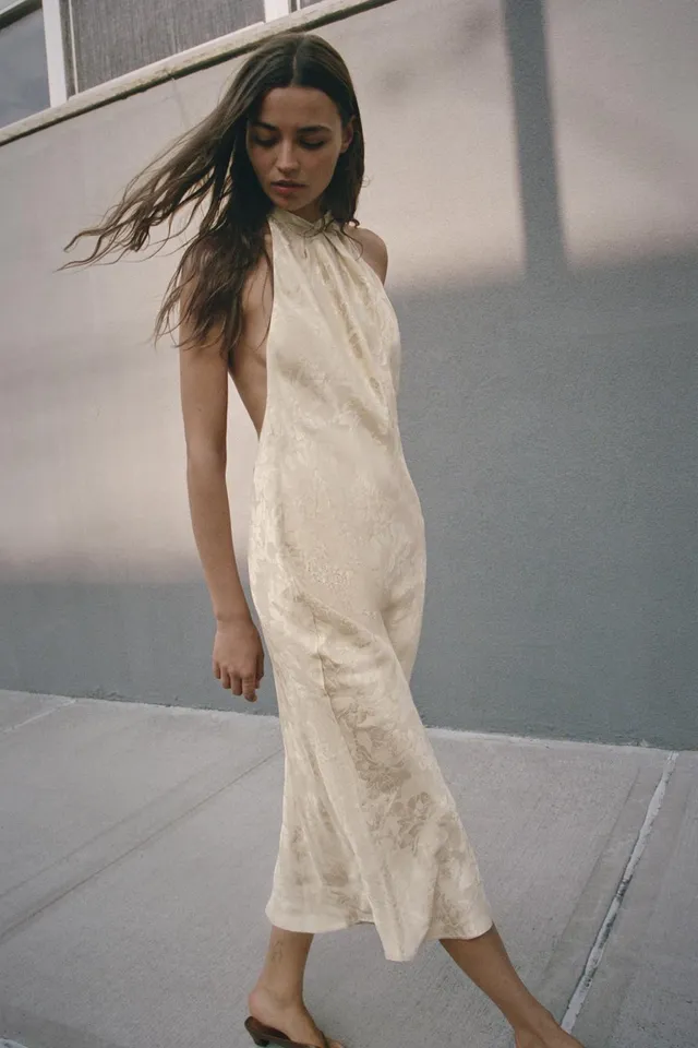 FLORAL JACQUARD MIDI DRESS – image 8
