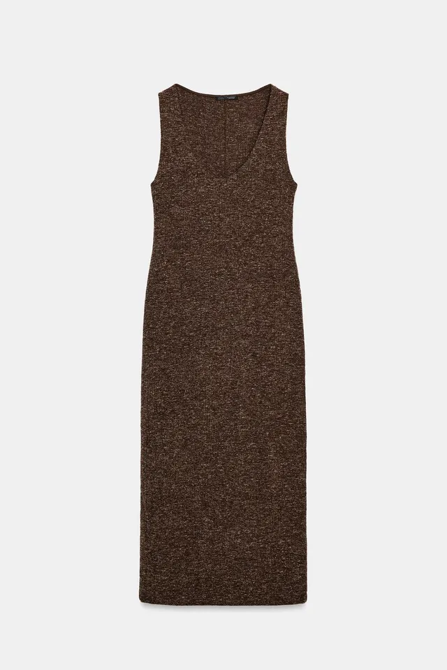 TEXTURED SLEEVELESS DRESS – image 5