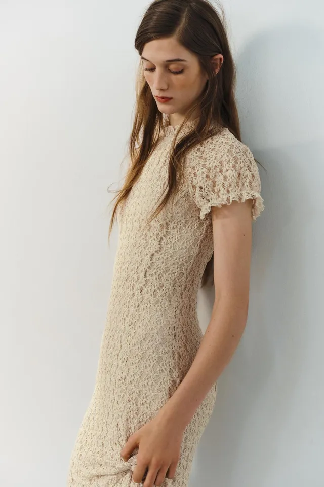 LACE MIDI DRESS – image 2