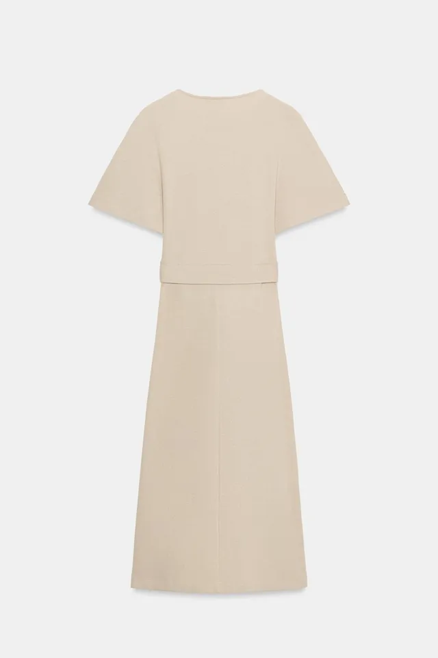 SOFT MIDI DRESS WITH BELT – image 7