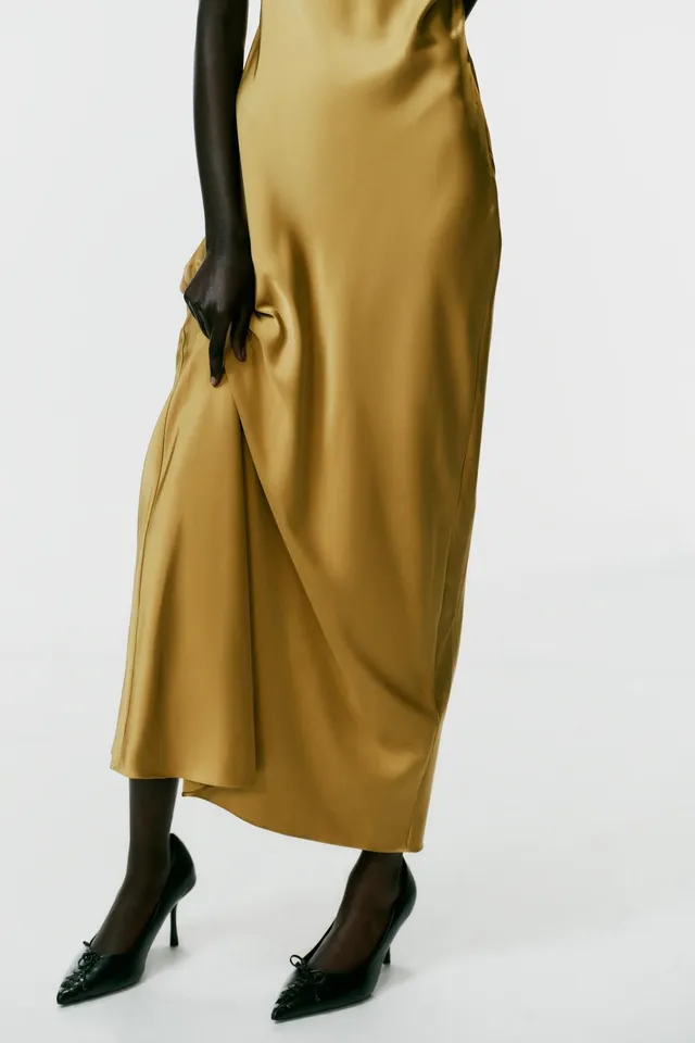 OPEN-BACK SATIN MIDI DRESS – image 4