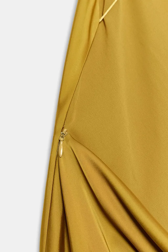OPEN-BACK SATIN MIDI DRESS – image 8