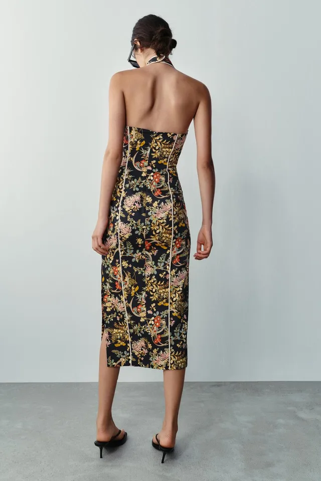 PRINTED HALTER DRESS – image 6