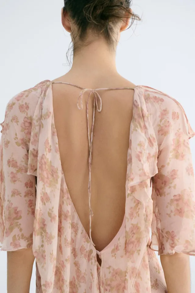 FLORAL PRINT RUFFLED DRESS – image 2