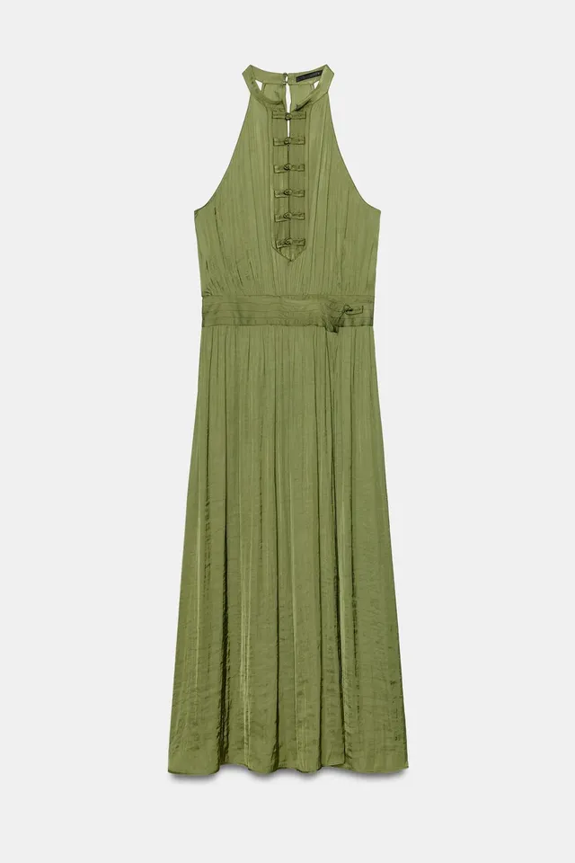 MAXI HALTER DRESS WITH FROG FASTENING – image 5