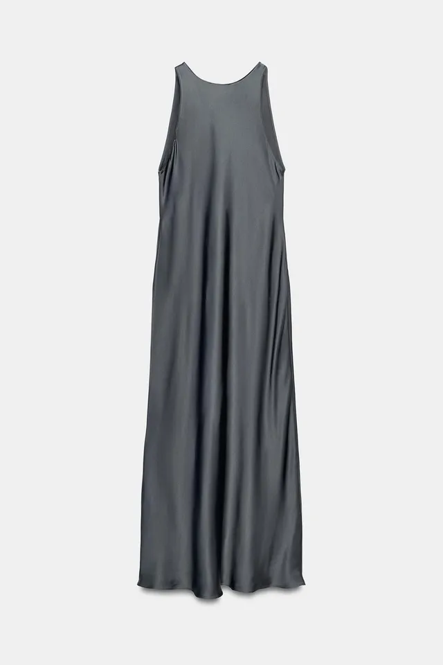 فستان طويل من الساتان من تشكيلة zara – صورة 7