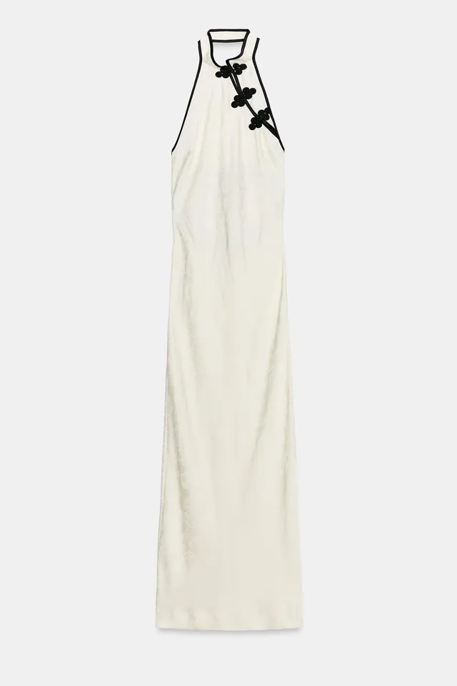 JACQUARD MIDI DRESS WITH FROG FASTENING – image 6