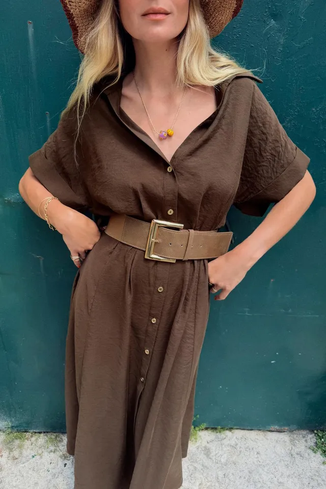 BELTED MIDI DRESS – image 2
