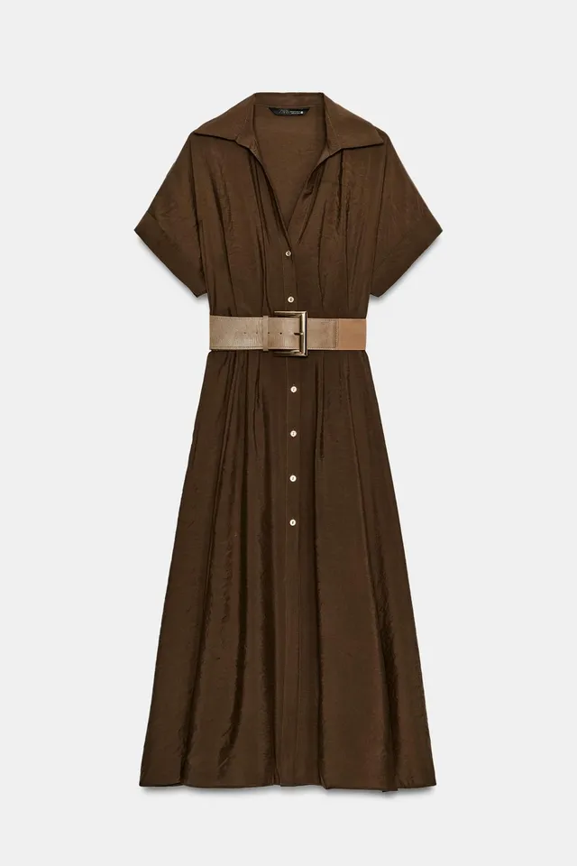 BELTED MIDI DRESS – image 5