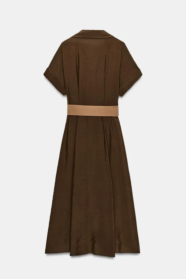 BELTED MIDI DRESS – image 6