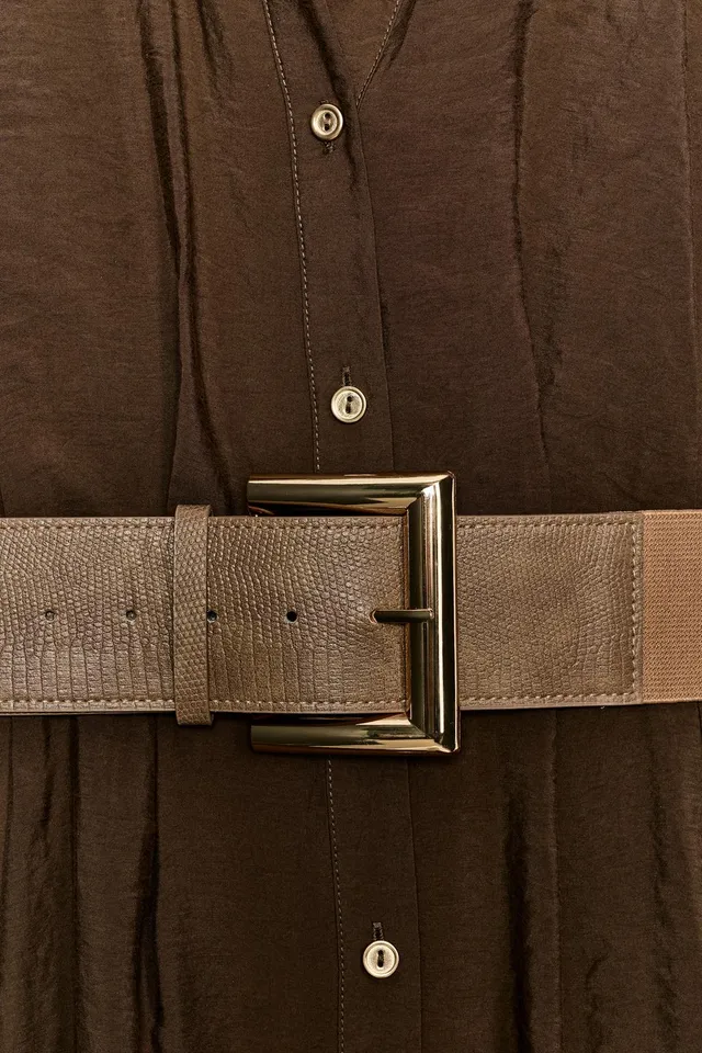 BELTED MIDI DRESS – image 7