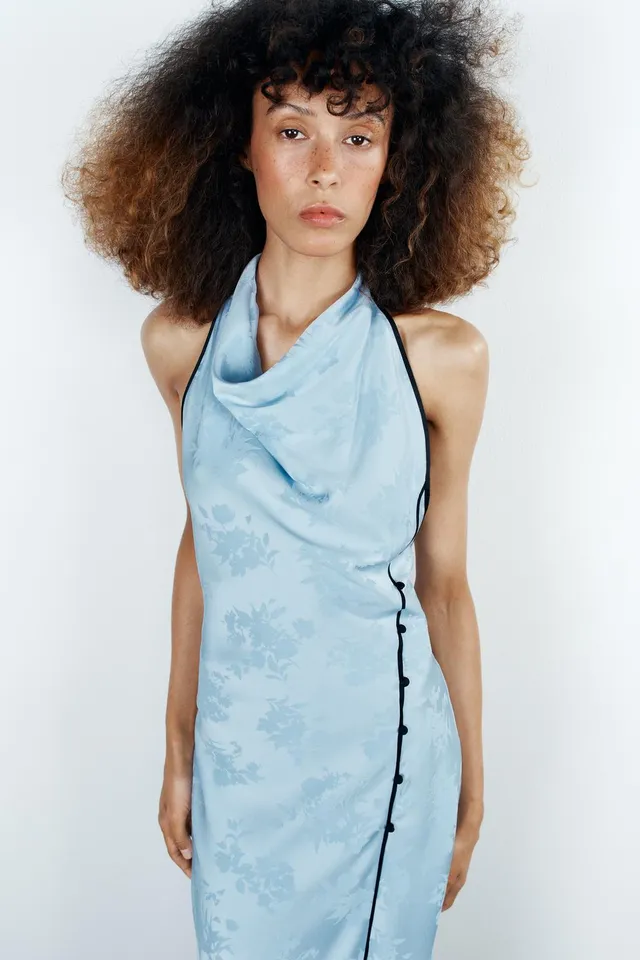 FLORAL JACQUARD MIDI DRESS – image 2