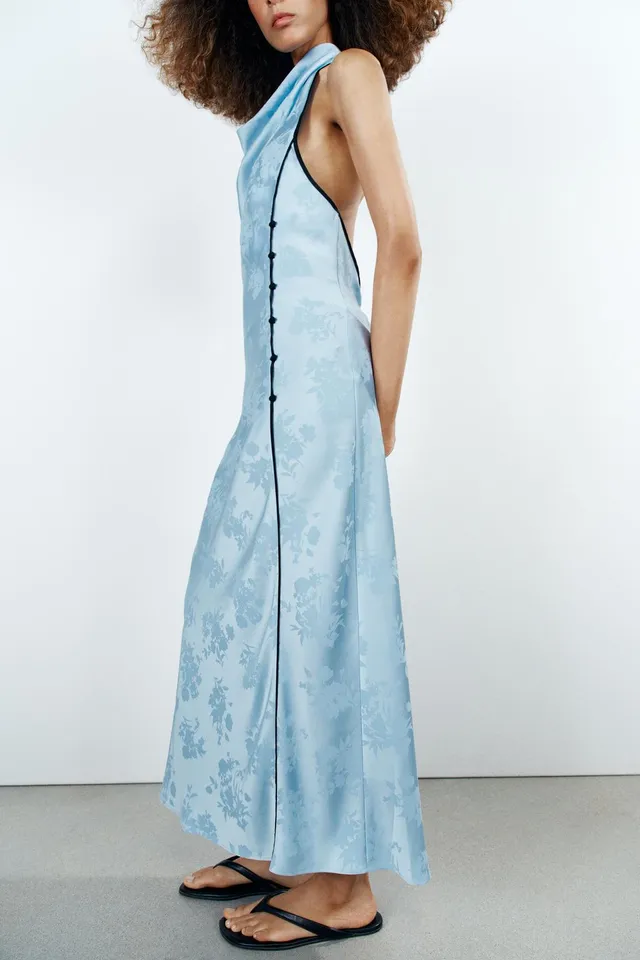FLORAL JACQUARD MIDI DRESS – image 6