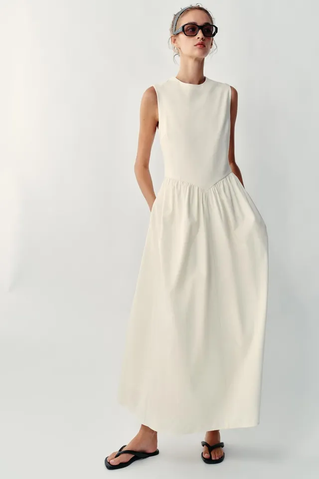 COMBINED MIDI DRESS