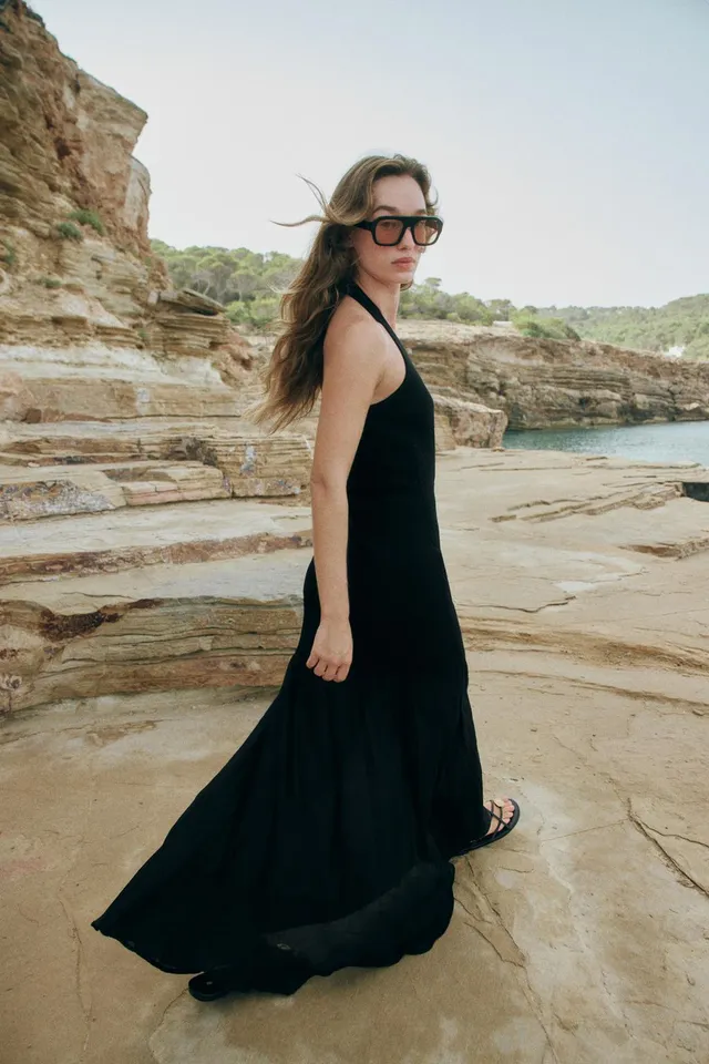 COMBINED KNIT HALTER DRESS – image 2