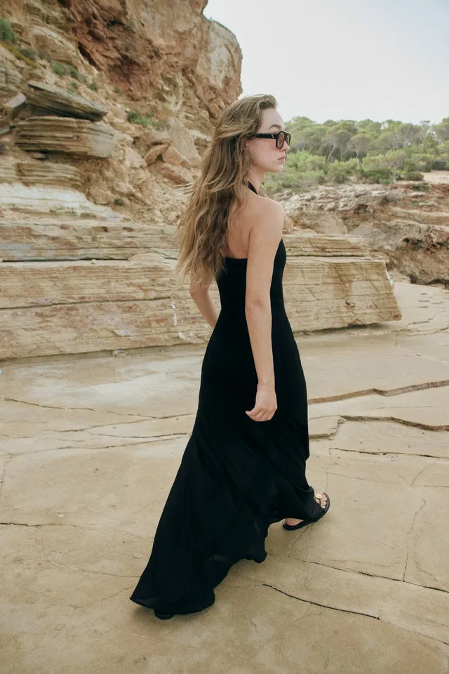 COMBINED KNIT HALTER DRESS – image 7