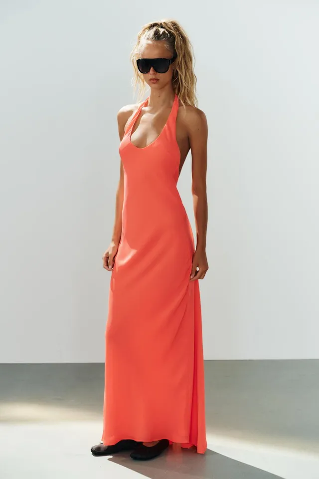 LONG HALTER DRESS