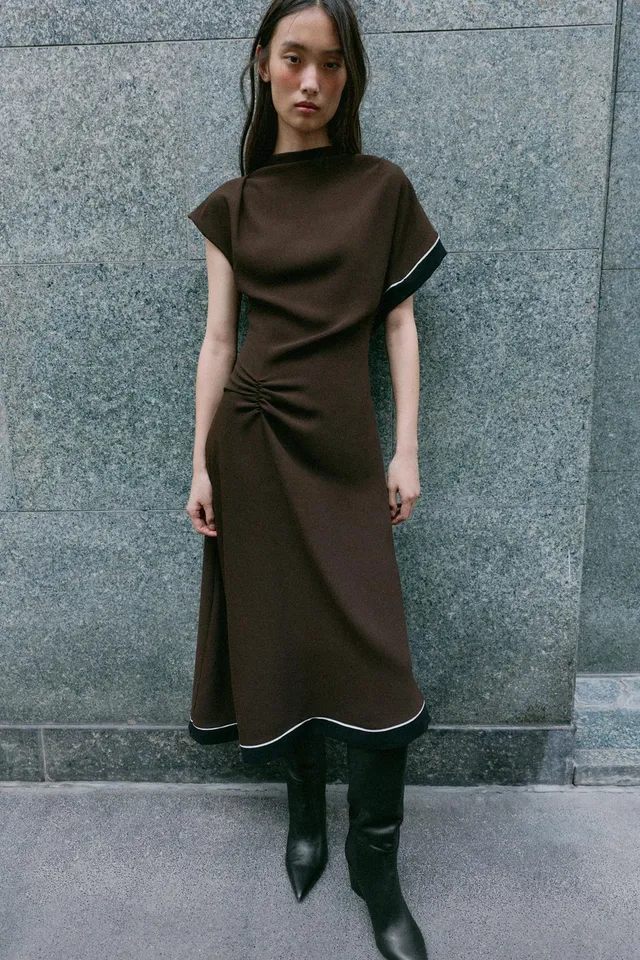 ASYMMETRIC MIDI DRESS