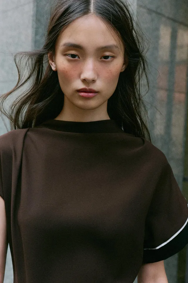 ASYMMETRIC MIDI DRESS – image 4