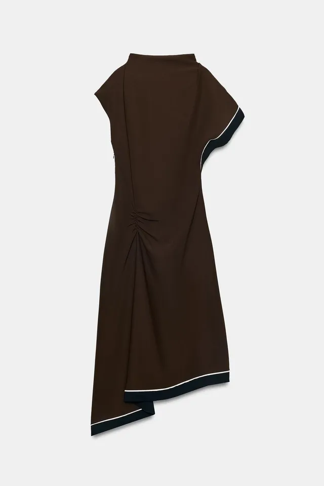 ASYMMETRIC MIDI DRESS – image 7