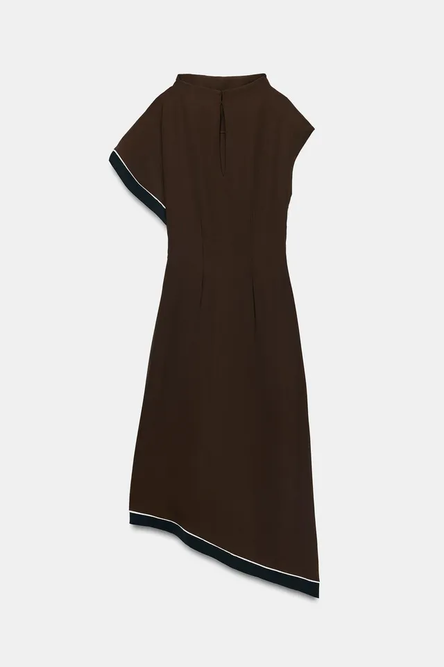 ASYMMETRIC MIDI DRESS – image 8