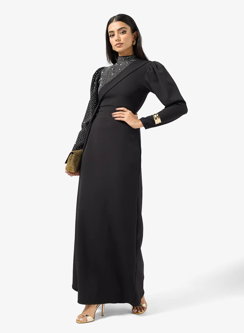 Embellished Bodice Trail Dress
