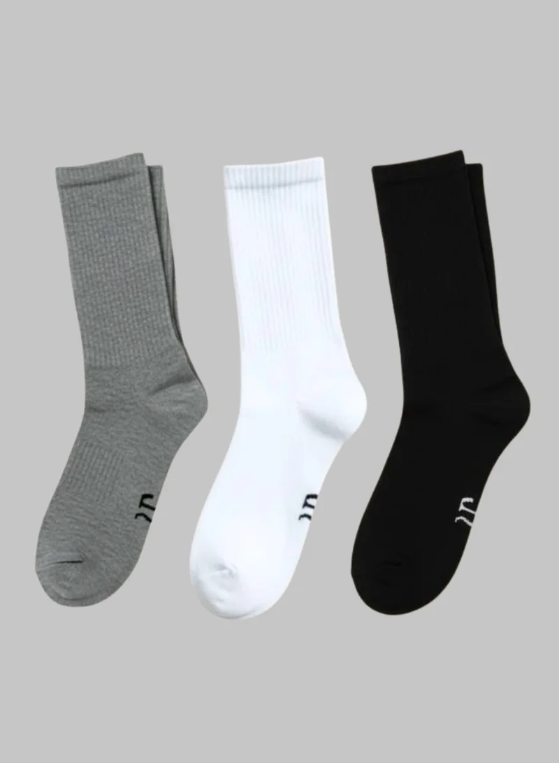 3-Pack Premium Crew Socks Multicolour
