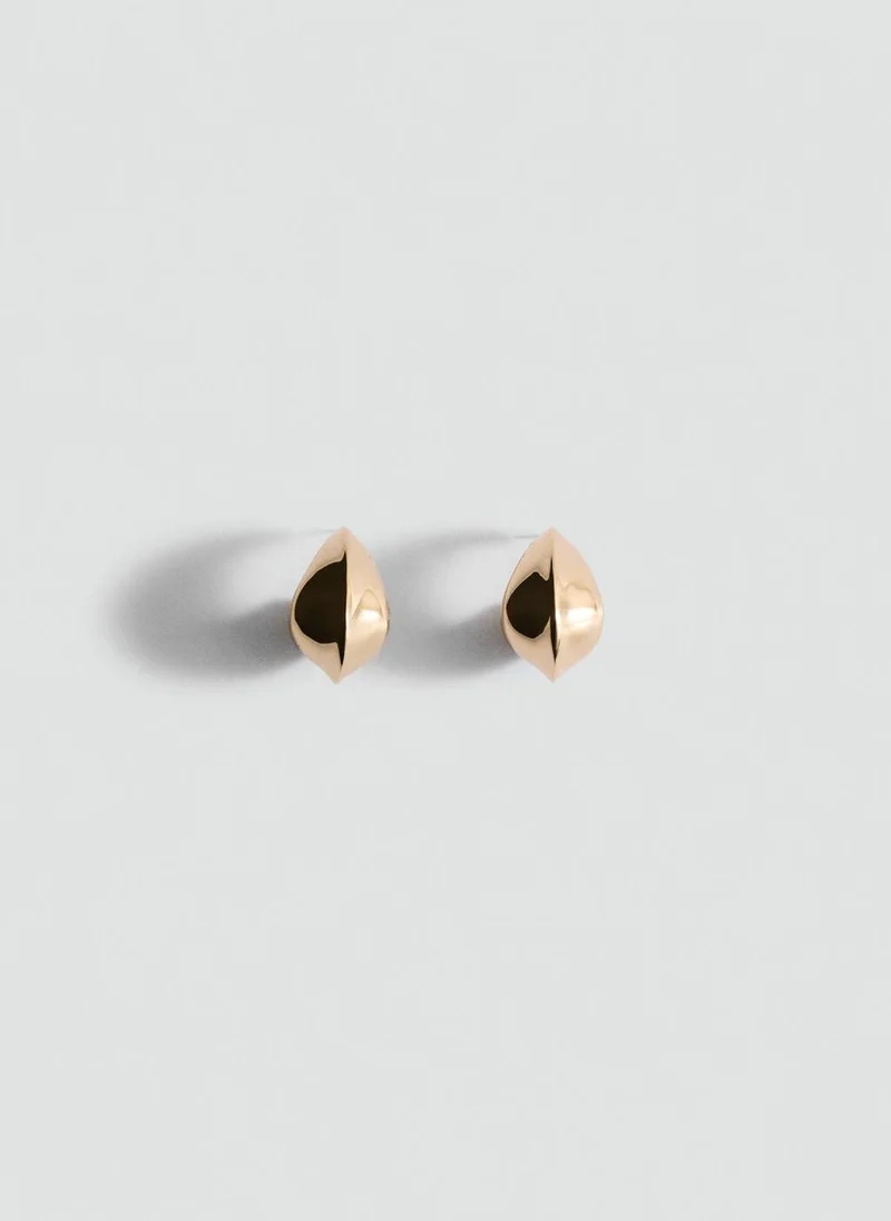 Chunky Moon Volume Earrings Golden Yellow