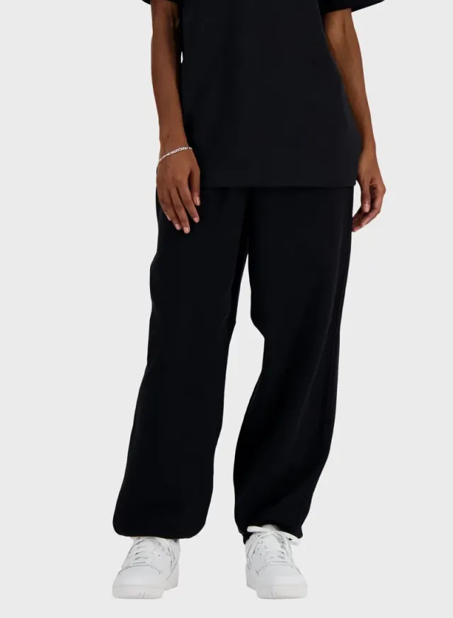 New Balance Women's Black French Terry Joggers with Elastic Waist and Pockets – image 5