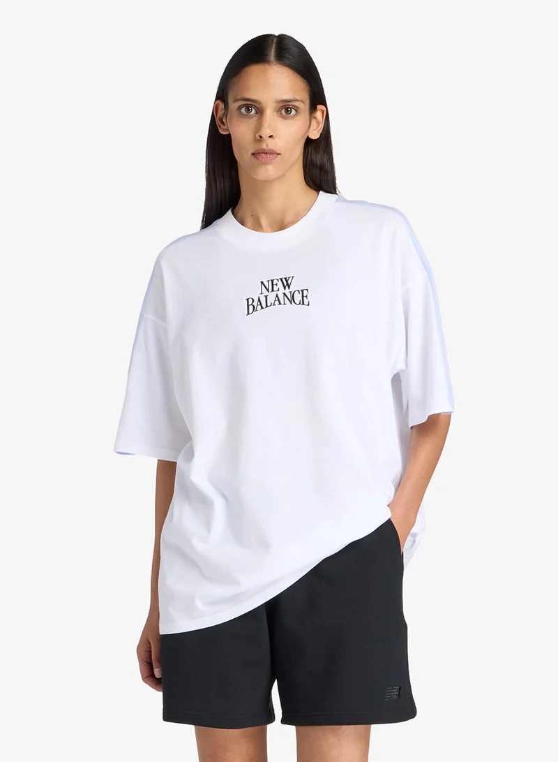 Linear Heritage Oversized T-Shirt White