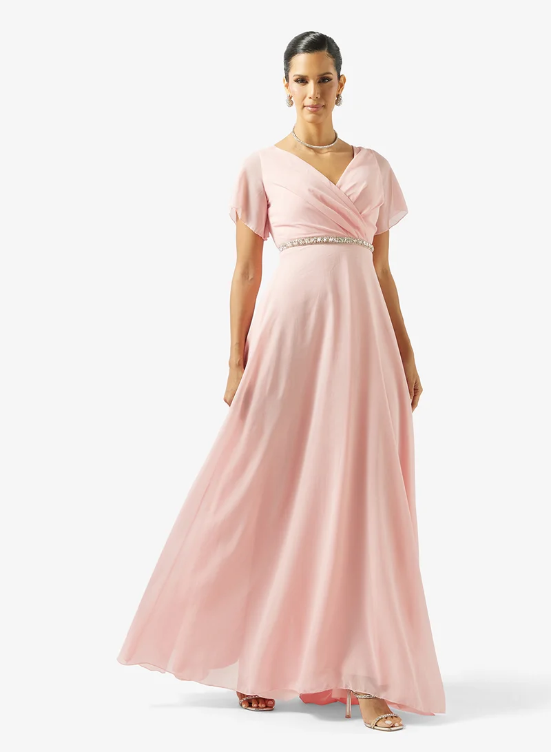 Flutter Sleeve Bridesmaid Dress