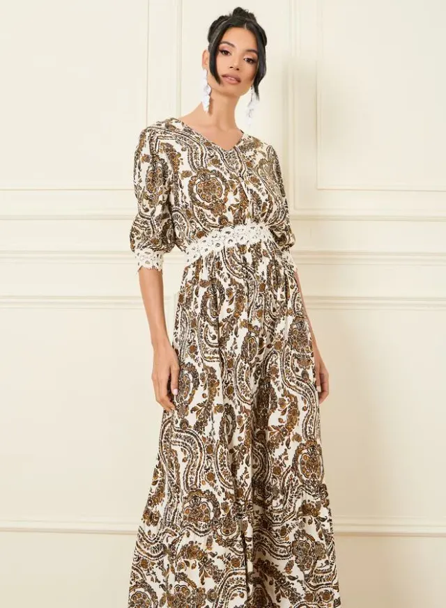 Paisley Print Maxi Dress – image 2