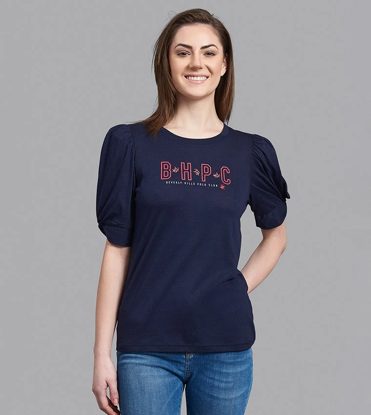 Beverly Hills Polo Club Women's Knit Top Deep Blue
