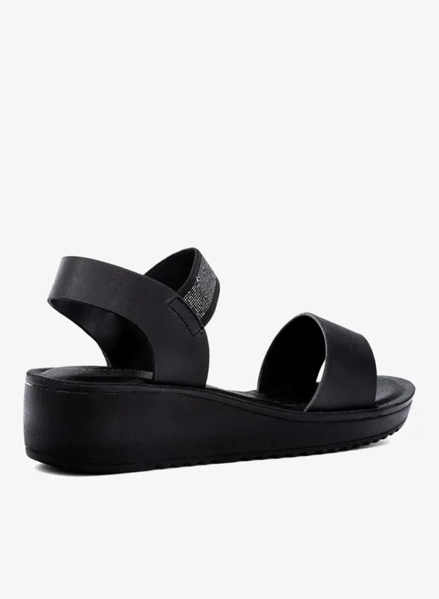 Embellished Elastic Wedge Sandals – image 3