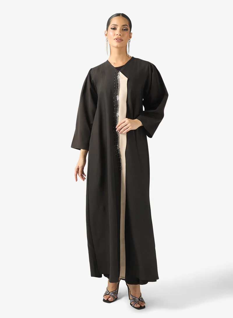 Embellished Hem Abaya & Sheila