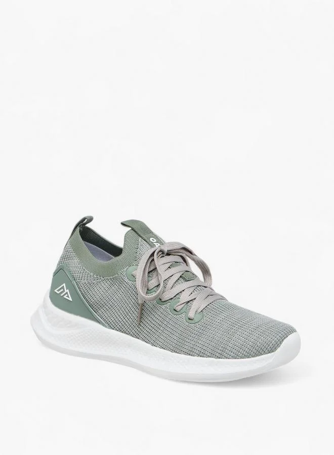 Textured Sports Shoes with Lace-Up Closure