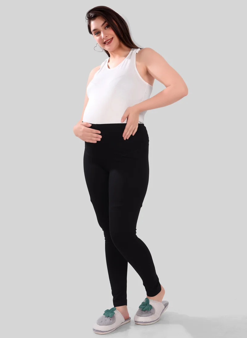 High Waist Maternity Active Leggings Black