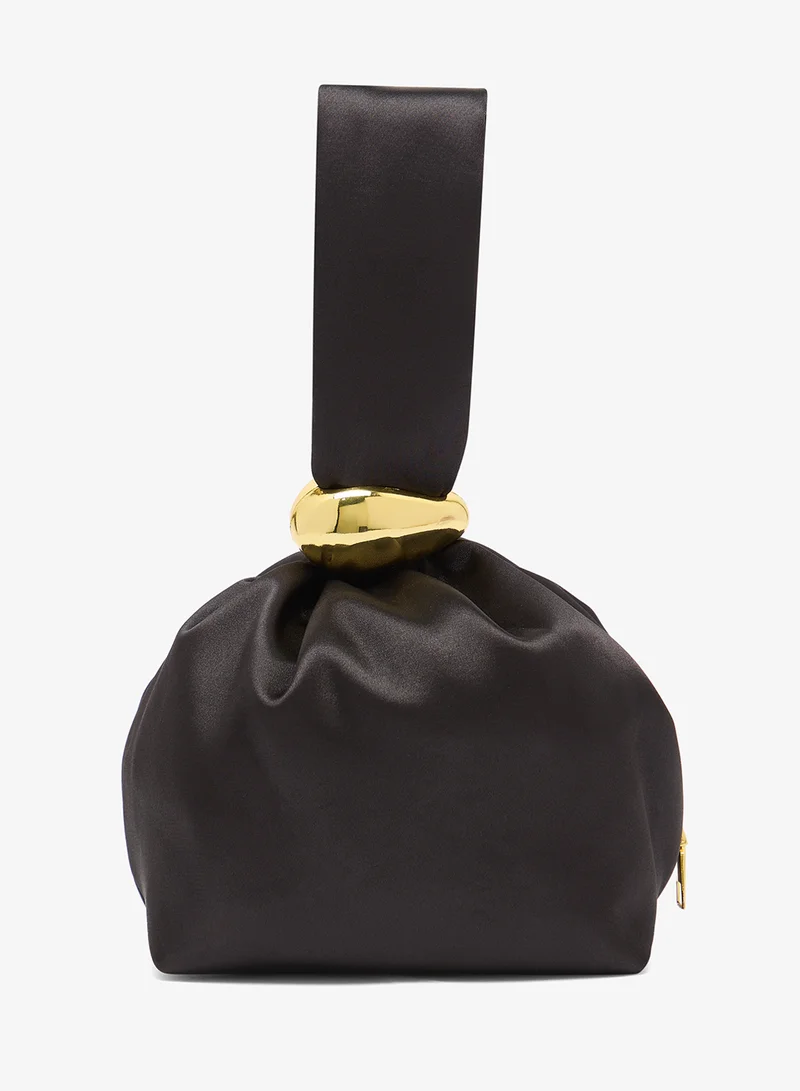 Satin Ring Statement Bag