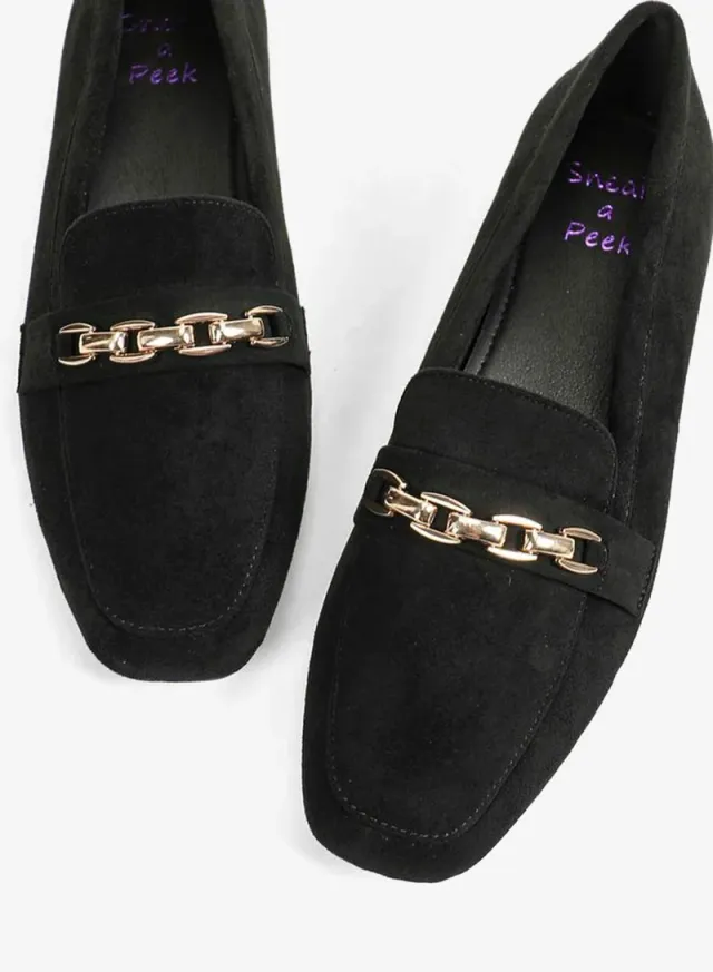 Metal Chain Suede Mules – image 5